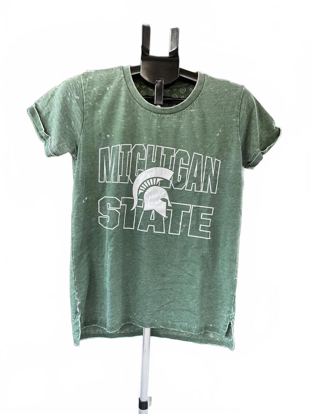 Press box Brand Michigan State Green Graphic T-Shirt Size Small SUPER soft!